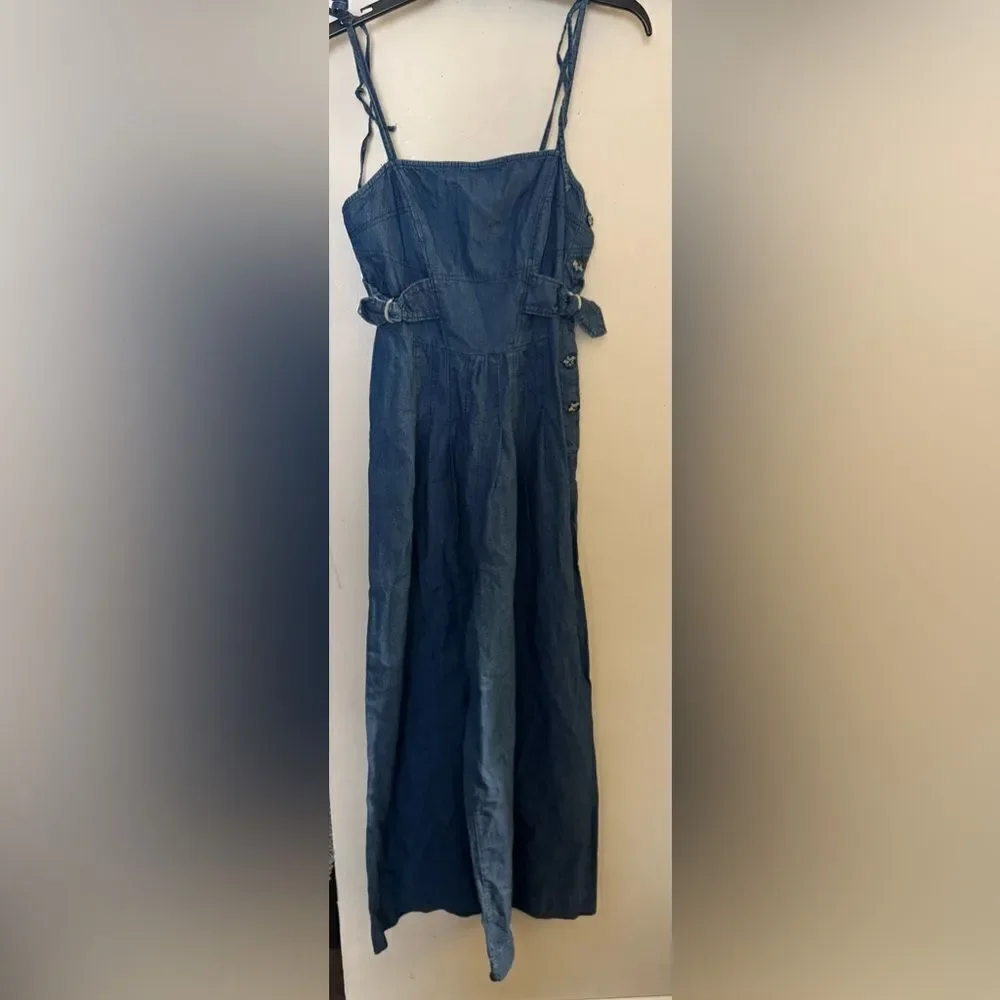 Free people Brittany Denim Jumpsuit